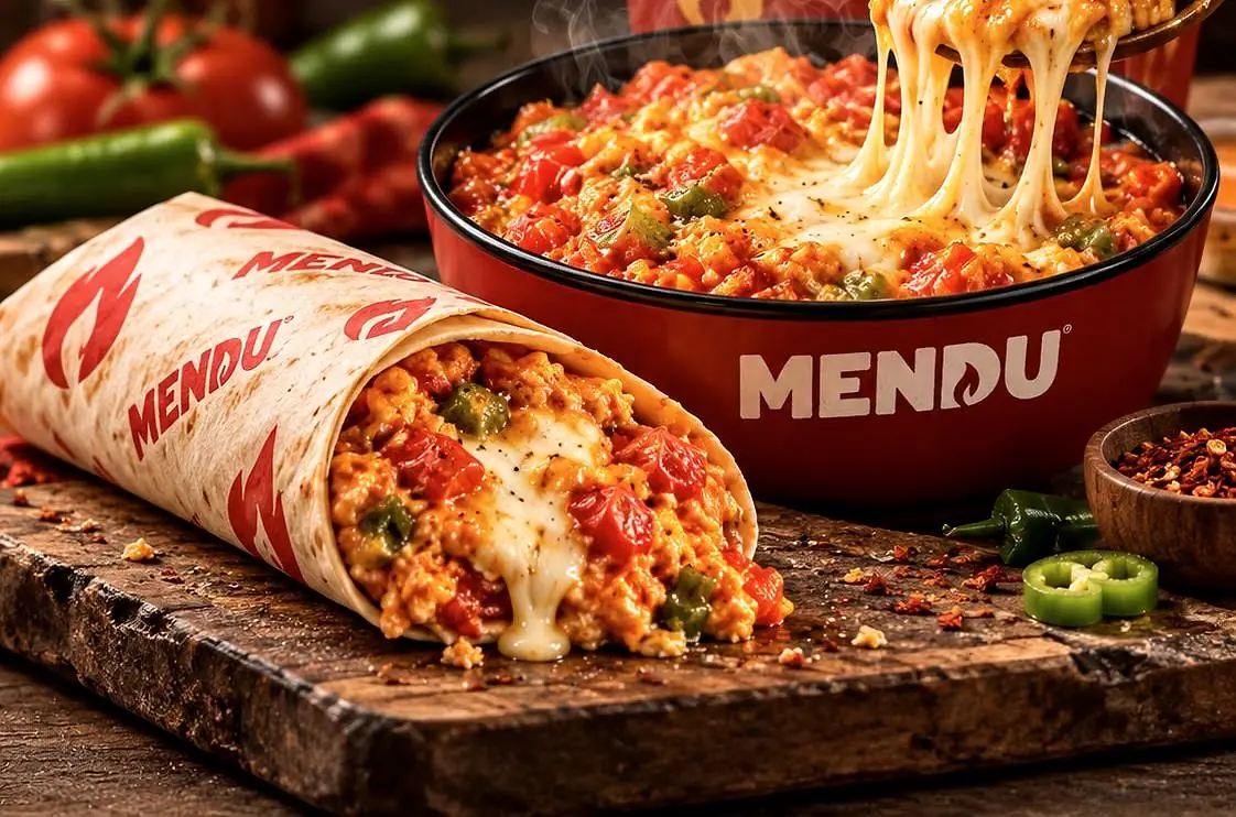 MENDU Cheese: kaşarı uzayan menemen ve kaşarlı dürüm